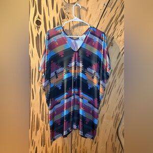 The Zigzag Stripe Boutique Oversized Tunic Top Size S